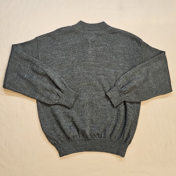 Vintage Cabelas Wool Blnd Sweater Mens L Henley Elbow Patch USA Made 90s Outdoor - Picture 7 of 9